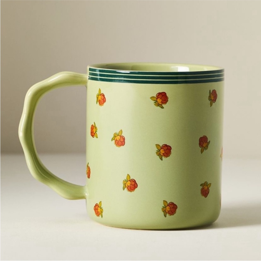 ANTHROPOLOGIE NWT Georgie stoneware mug —19.8oz -green